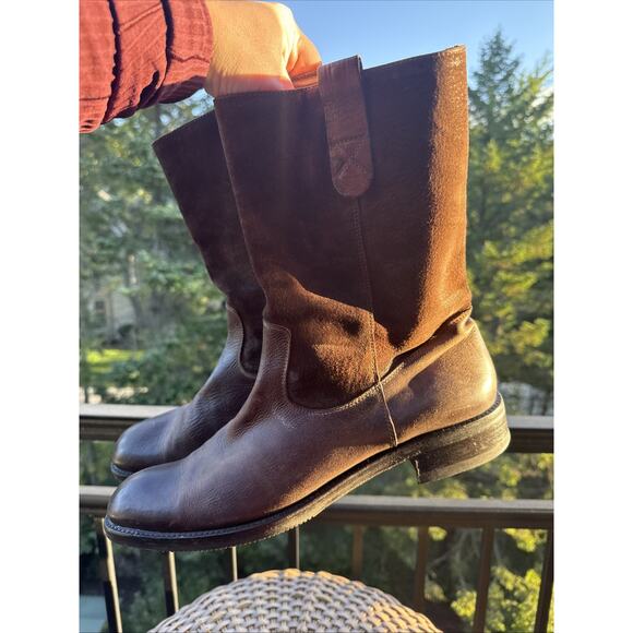 To Boot New York Adam Derrick Men’s 10 Leather Suede Calf Pull On Boots Brown - Picture 13 of 16